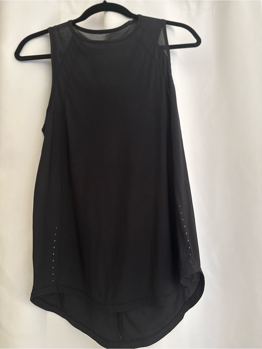 lululemon athletica Black Performance Mesh-Panel Tank